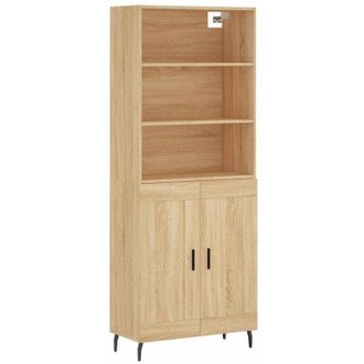 vidaXL Vidaxl - Aparador Alto Madera Contrachapada Color Roble 69,5x34x180 Cm