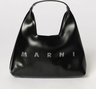 Marni Borsa a spalla Diamond da bambino in canvas con logo di strass