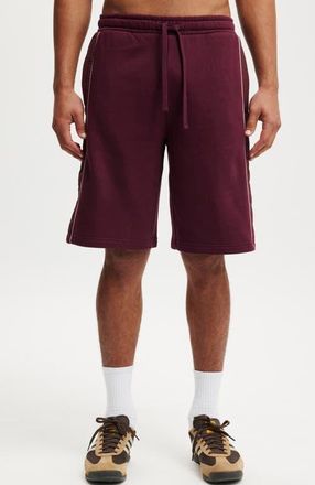 Cotton On Mens Super Baggy Fleece Short in Velvet Plum Burgundy at Nordstrom, Size Xx-Large