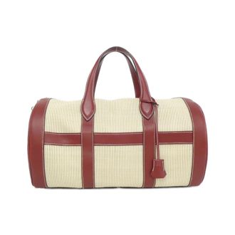 Herm&egrave;s Rouge H Crinoline Boston Bag (Pre-Owned)