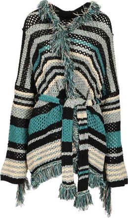 Alanui Ocean Stripes Cardigan - Dames - Vesten - Veelkleurig - M - Katoen - Truien & Vesten