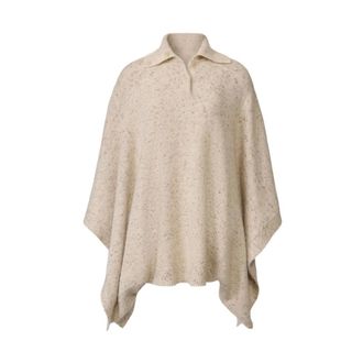 Fabiana Filippi Jassen, Dames, Beige, ONE Size, Sad 216A895M2580167 Cape