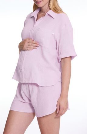 Cache Coeur Maternity Pajama Set Ice Cream in Lilac at Nordstrom, Size X-Large