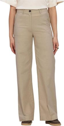Co'Couture Leilacc Wide LL Pant - Dames - Wijde Broeken - Beige - L - Linnen - Broeken
