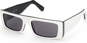 GCDS GD0009 23A Mens Sunglasses White Size 57