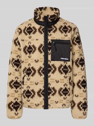 Review Teddy-Jacke mit Stehkragen in Offwhite, Gr&ouml;&szlig;e XXL