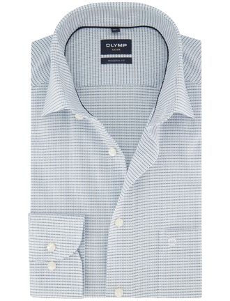 Olymp Luxor shirt lichtblauw dessin Modern Fit