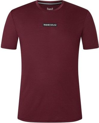 super.natural New School Tee Merinoshirt für Herren | rot