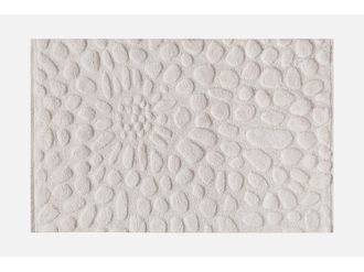Vente-Unique Alfombra de lana 100% con relieve, tufted a mano, efecto guijarros - 200 x 290 cm - Marfil - ORABEL