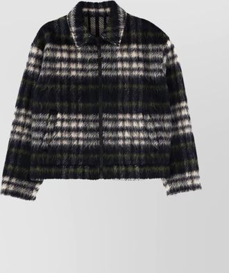 Msgm cozy plaid long sleeve jacket