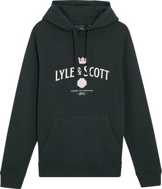 Lyle & Scott Hoodies & sweatvesten, Heren, Blauw, 2Xl, Mid Layers Proost Op Traditie Grafische Hoodie