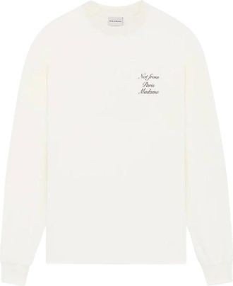 Drôle de Monsieur Hoodies & sweatvesten, Heren, Beige, L, Le T-Shirt Slogan Calligraphy ML
