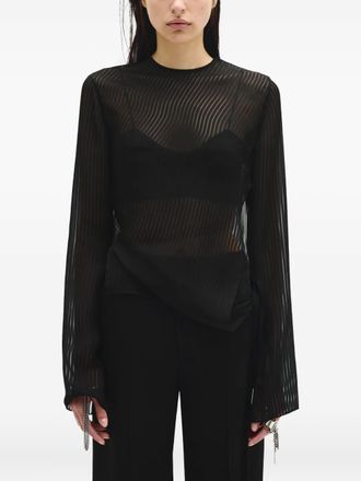 Ann Demeulemeester Blusa Benonia a maniche lunghe - Nero