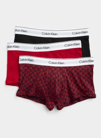 Calvin Klein Mens 2 solid trunks Icon Cotton Stretch 3-pack