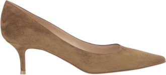 Gianvito Rossi Pointed-toe Pump - female - Gianvito Rossi - Pumps - Brown - 5 1/2 UK - Shoes