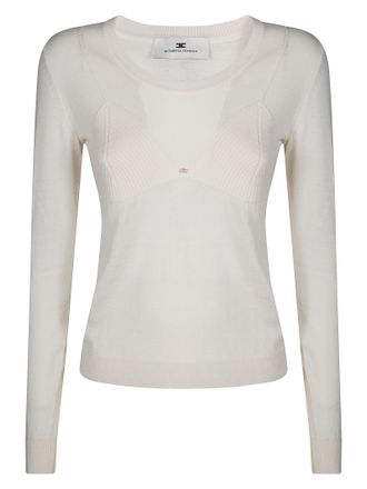 Elisabetta Franchi Fitted Ribbed Knit Top