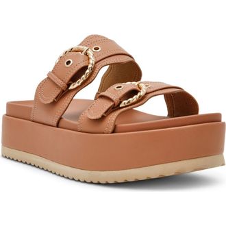 Dolce Vita Serpent Platform Slide Sandal in Cafe Smooth at Nordstrom Rack, Size 8.5