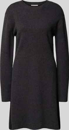 Tom Tailor Denim Tailliertes Strickkleid aus Viskose-Mix in Anthrazit, Größe XS