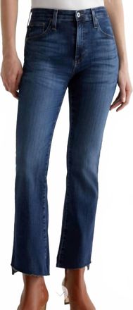 AG - Adriano Goldschmied Farrah Boot Crop Mid Rise Jean In Blue Denim