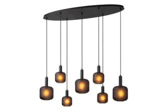 Lucide ELOISE Dimmable Adjustable Indoor Stylish Modern Pendant Light 7xE27 in Black