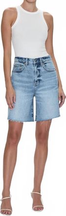 Pistola Denim Kaylee High Rise Pinched Straight Short In Boulder