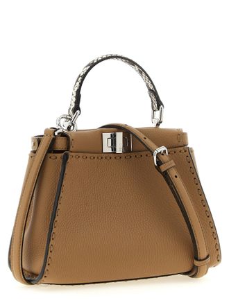 Fendi Peekaboo Top Handle Bag - Tan