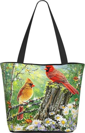 AOOEDM Flowers And Birds Ladies Shopping Bag 13x11x7in.The Perfect ValentineS Day Gift.It Is The Best ValentineS Day Gift For Mom, Daughter, Wife,Etc