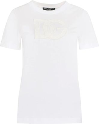 Dolce & Gabbana Tops, Dames, Wit, S, T-Shirts