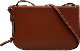 Loewe Pre-owned Loewe Leather Gate Double Zip Pouch Ladies 9M70Z5COSMGP4QOX