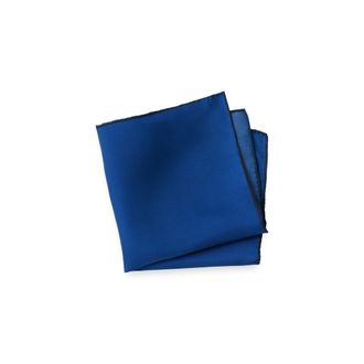 Paul Fredrick Solid Silk Pocket Square in Blue at Nordstrom