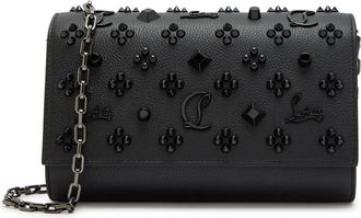 Christian Louboutin Paloma Stud-embellished Leather Clutch - Black - One Size