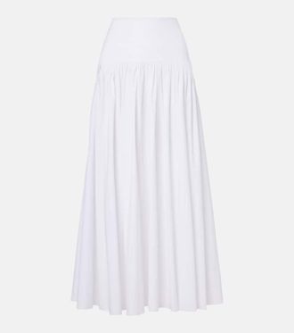 Staud Procida cotton poplin maxi skirt
