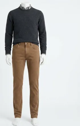 Faherty Stretch Terry 5-Pocket Pant In Bark Brown