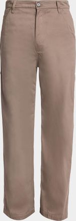 Dries Van Noten Mens Pickerby Cotton Straight-Fit Carpenter Pants