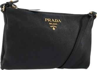 Prada Pre-owned Cross Body Bags, female, Black, Size: ONE SIZE Pre-owned Vintage Shoulder Bag