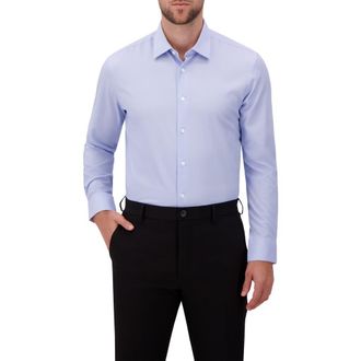 Report Collection Slim Fit 4-Way Stretch Button-Up Shirt in Light Blue at Nordstrom Rack, Size 15.5