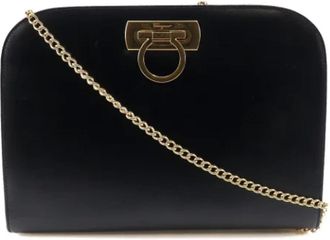 Ferragamo Pre-owned Cross Body Bags, female, Black, Size: ONE SIZE Pre-owned Leather shoulder-bags