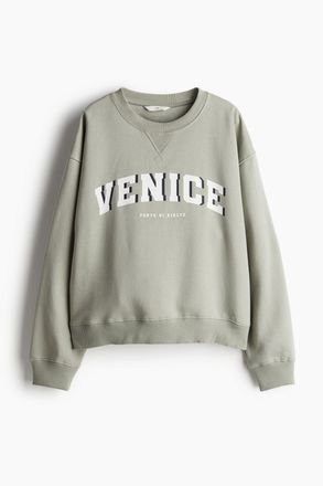 H&M Sweatshirt mit Motiv - Green