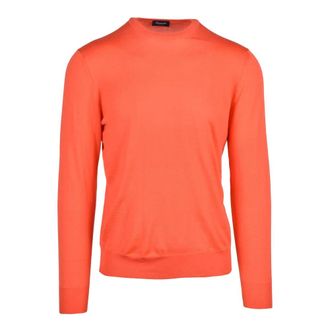 Drumohr Truien & Vesten, Heren, Oranje, L, Wol, Maglioncino Girocollo