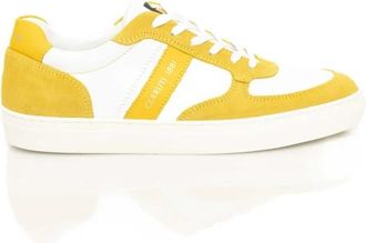 Cerruti Heren Leren Sneakers met Rubberen Zool - Heren - Sneakers - Geel - 43 EU - Leer - Schoenen