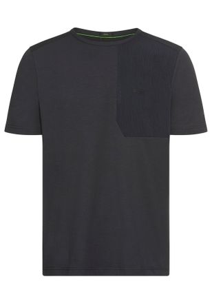 Boss Green by Hugo Boss T-Shirt BOSS GREEN Tee PKT Glamping, Herren, Gr. XXL, blau (dunkelblau402), Single Jersey, Obermaterial: 95% Baumwolle, 5% Elasthan, unifarben, regula