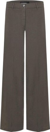 Cambio Cambio, Wide Trousers, female, Brown, Size: 3XL Adrienne Pants
