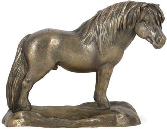 OEM Islas Shetland: Estatuilla Con Un Caballo, Silueta De Un Caballo Sobre Madera, Prestigioso Premio En El Concurso De Marcas Art-dog