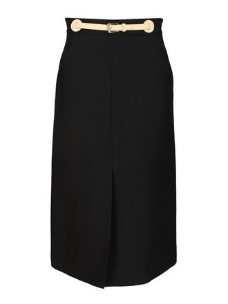 Valentino Garavani Wool And Silk Midi Skirt