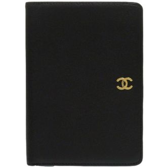 Chanel Black Leather Wallet (Bi-Fold) (Pre-Owned)