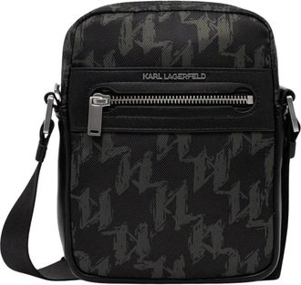 Karl Lagerfeld K/Monogram Pouch - Heren - Schoudertassen - Zwart - ONE Size - Tassen