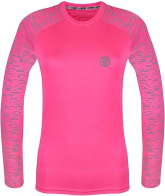 Proviz Womens REFLECT360 Sports T-Shirt - Reflective, Long Sleeve, Fluorescent Running Top for Women, Gym Top, Hi Vis Ladies Running Top Pink