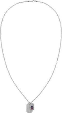 Tommy Hilfiger 2790465 Mens TH Monogram Necklace - Silver - One Size