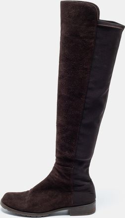 Stuart Weitzman Brown Suede Knee Length Boots