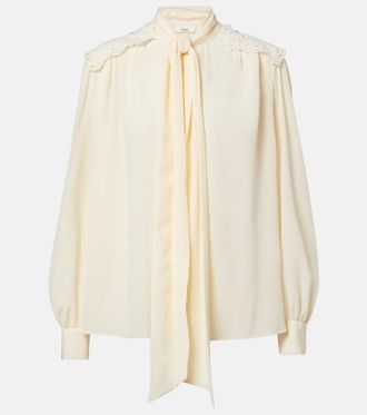Chlo&eacute; Chlo&eacute; Blusa in cr&ecirc;pe de chine di seta